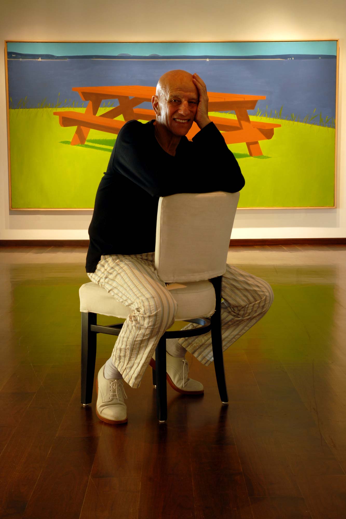 Alex Katz in The Gallery at Windsor for his exhibition Seeing, Drawing, Making.