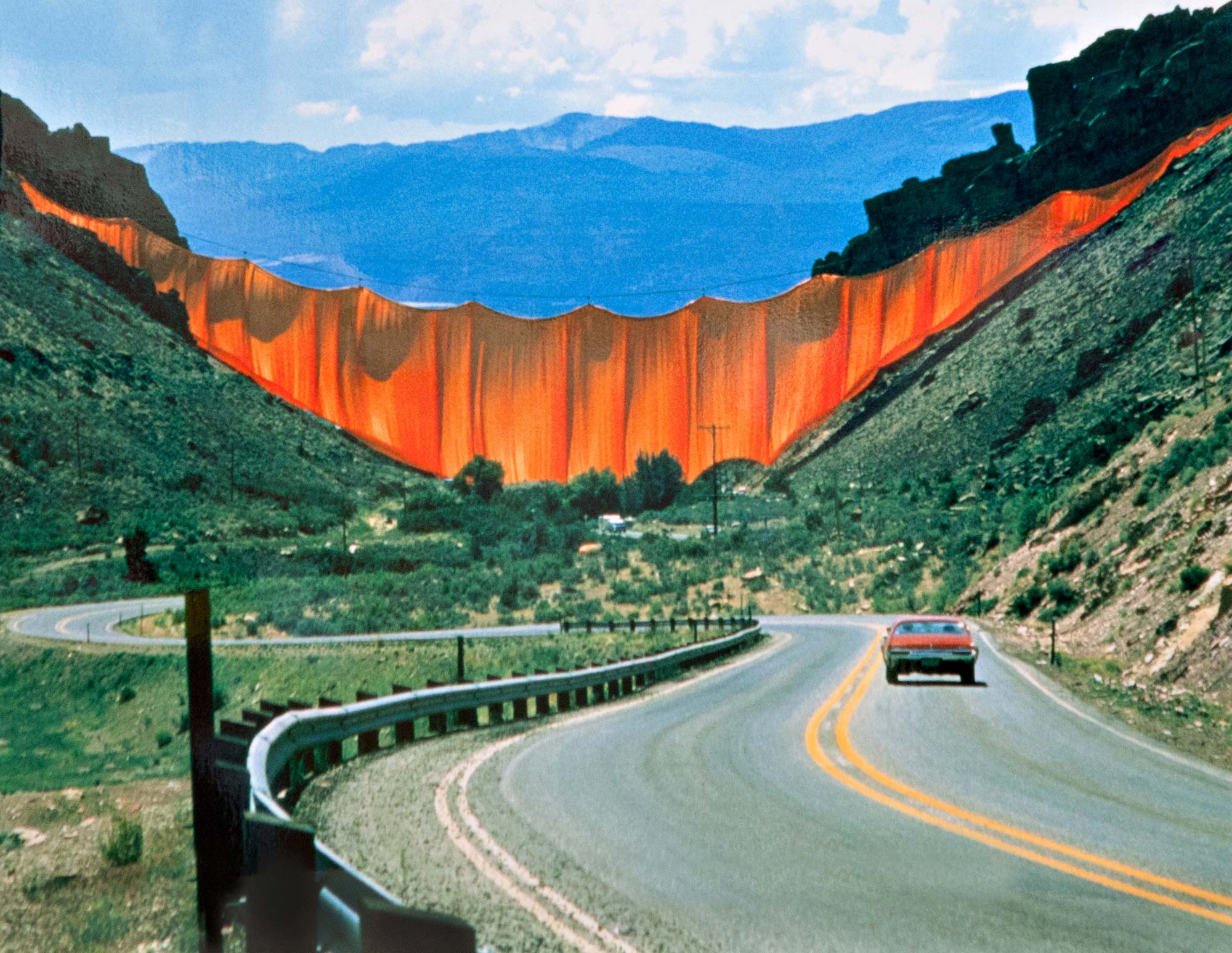Valley Curtain, Grand Hogback, Rifle, Colorado, Cibachrome, Christo & Jeanne-Claude, 1971