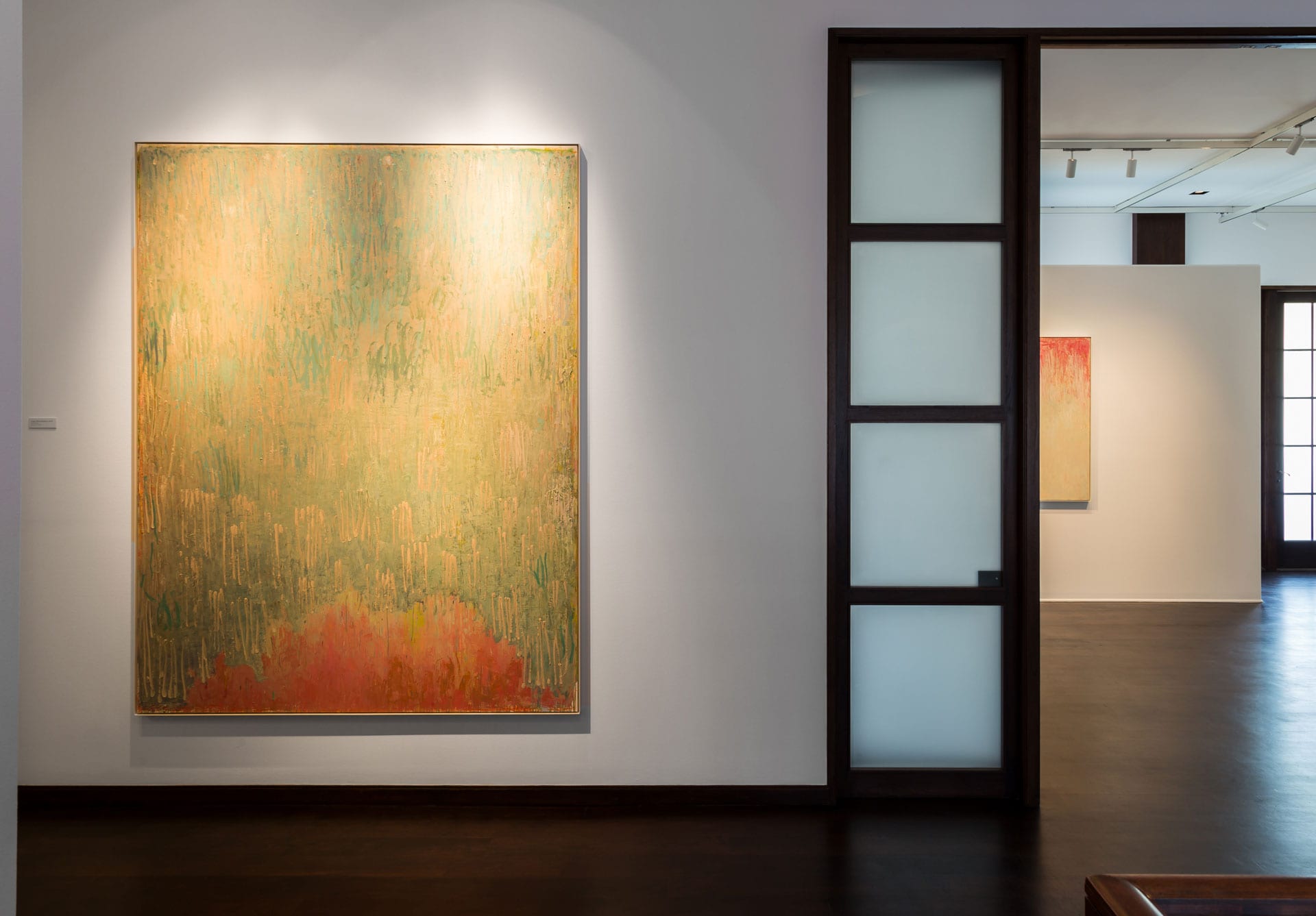 Christopher Le Brun’s Angel Blue Seraphim hung in the foyer at The Gallery at Windsor.