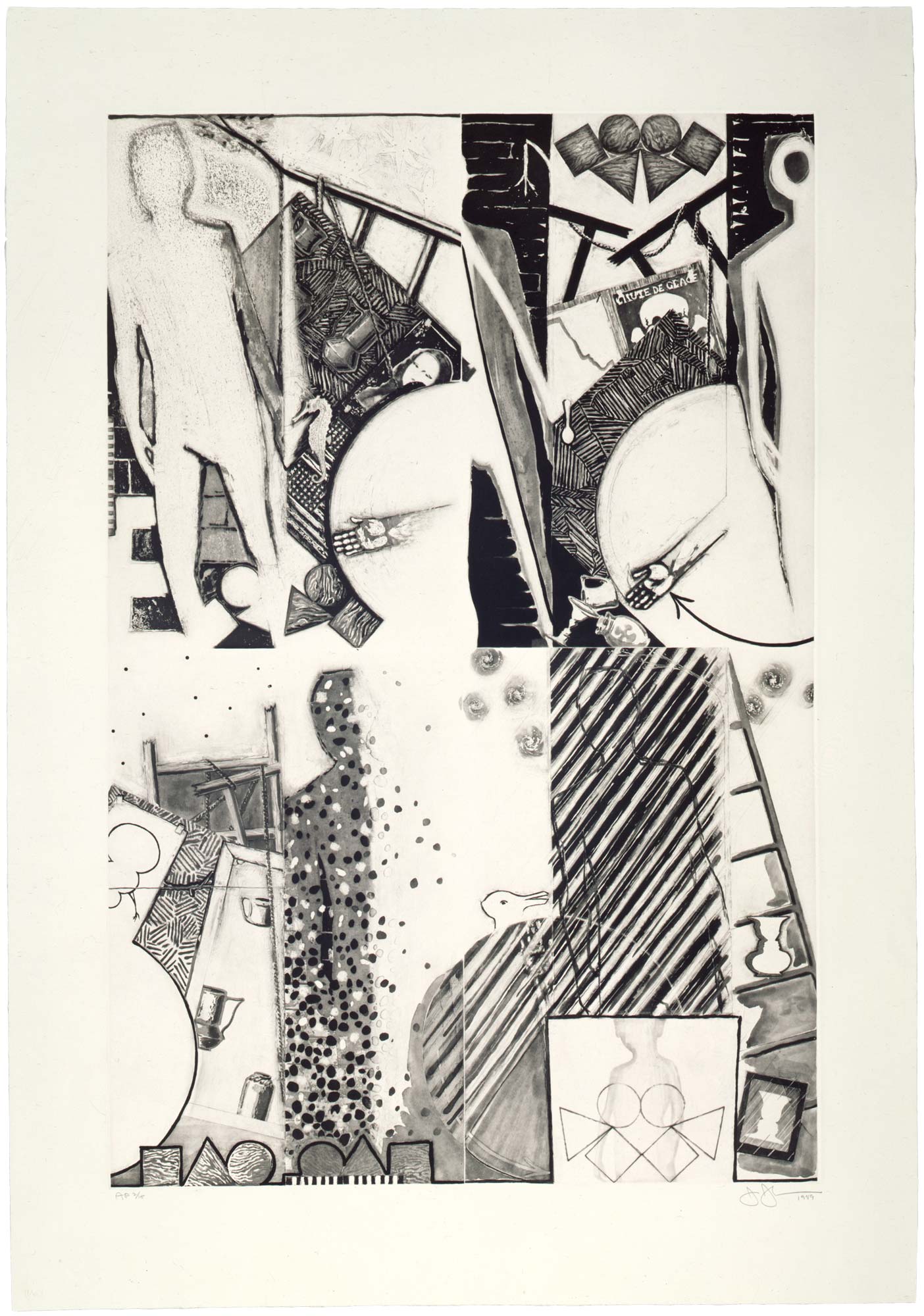 The Seasons, Intaglio in one color on Arches En Tout Cas paper, 46¾" x 32½", Jasper Johns, 1989