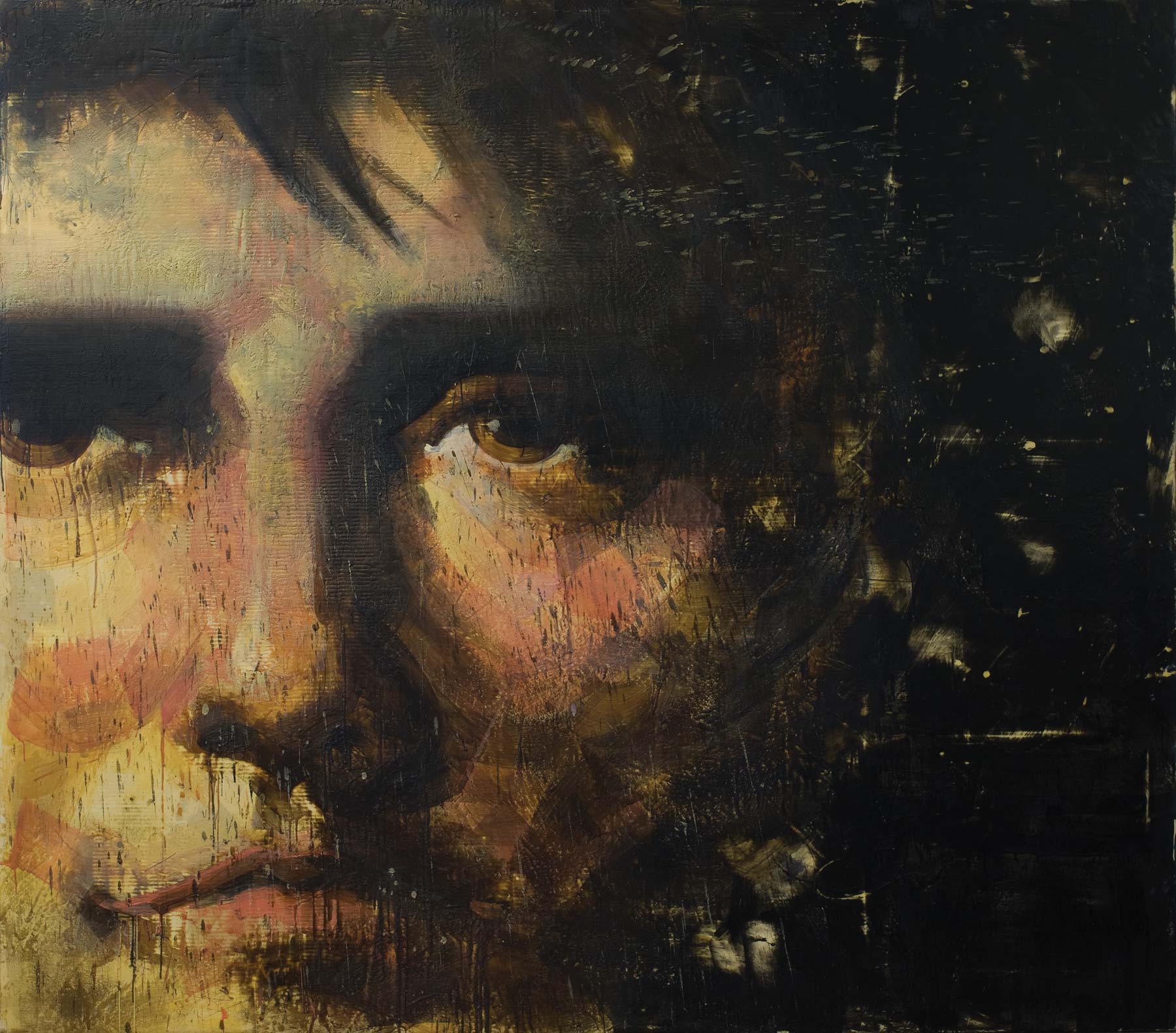 Napoleon, from the series About 1789, Encaustic on canvas, 84" x 96", Tony Scherman, 2007-10