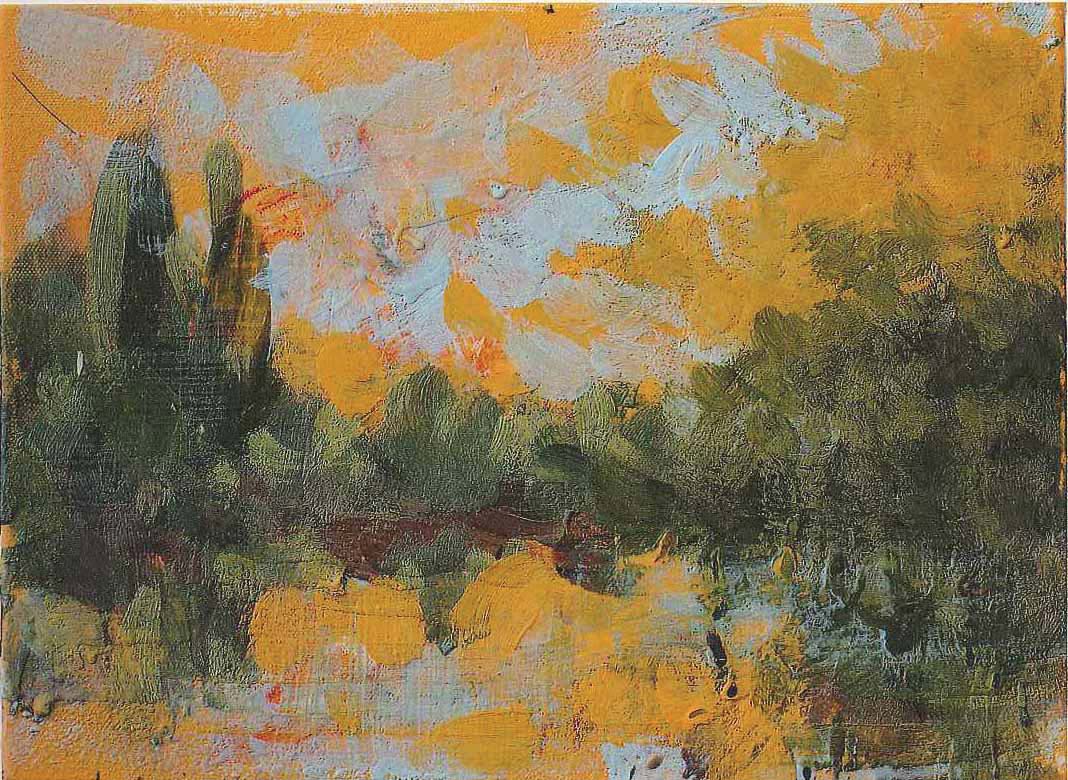 Loire, from the series Cia Gaia, Encaustic on canvas, 9" x 12", Tony Scherman, 2005