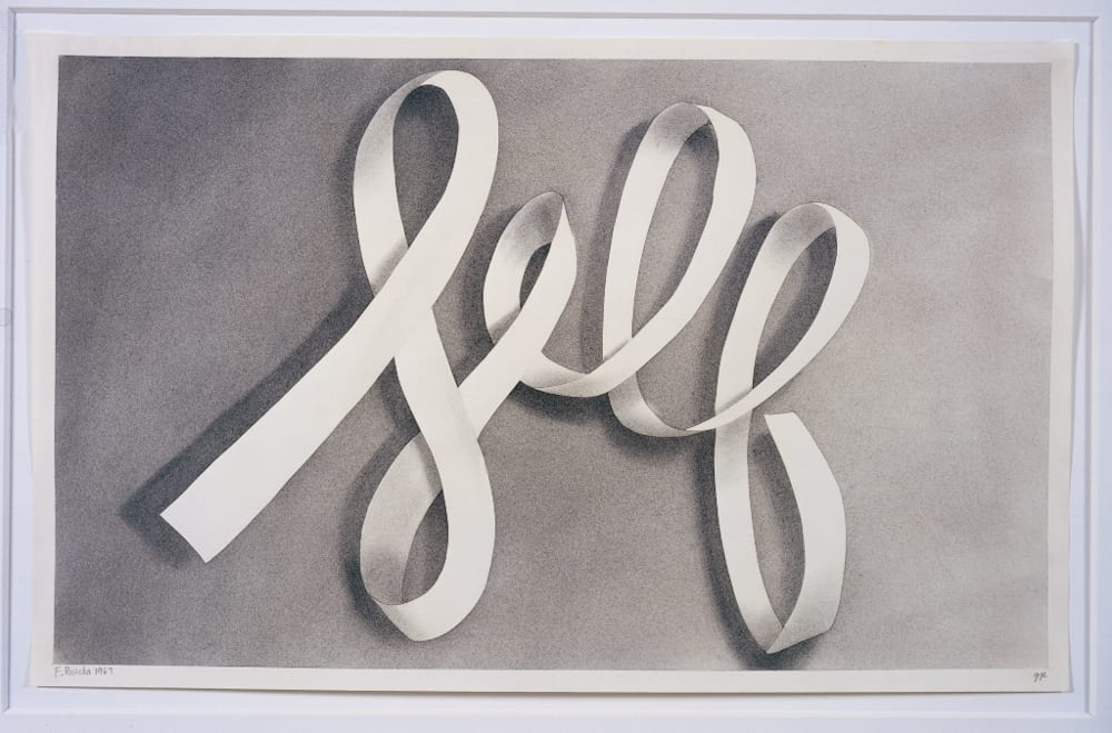 Self, Pastel and gunpowder on paper, 14½” x 22½”, Ed Ruscha, 1967